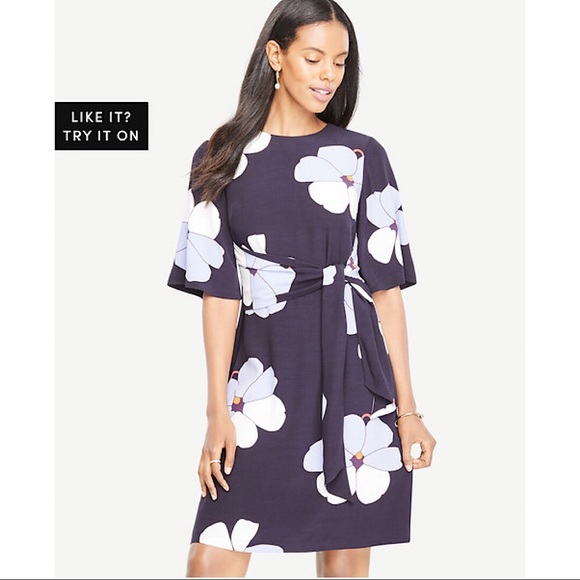 Ann Taylor Dresses & Skirts - Ann Taylor Orchid Tie Front Dress, sz 6, NWT